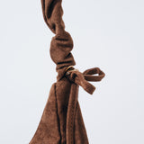 Sac bandoulière froncé – Petit, Marron foncé