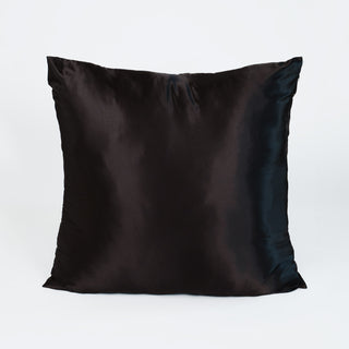 Taie d'oreiller en satin noir