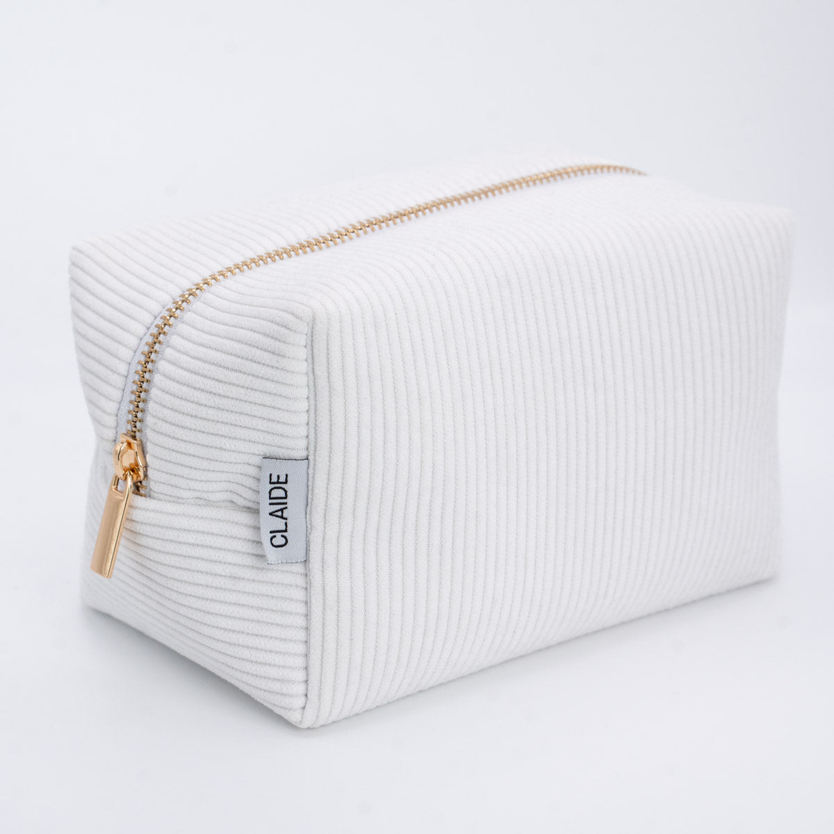 Trousse de toilette en velours côtelé