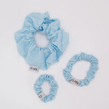 Lot de chouchous en coton bleu (lot de 3)