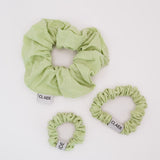 Lot de 3 chouchous en coton vert