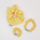 Lot de 3 chouchous en coton jaune