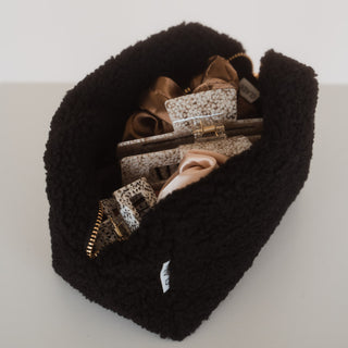Trousse de toilette en polaire teddy