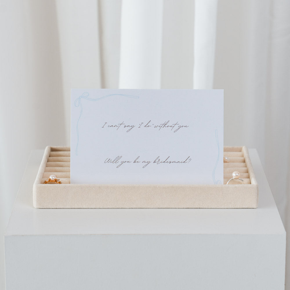 Carte postale témoin de mariage "Je le veux"