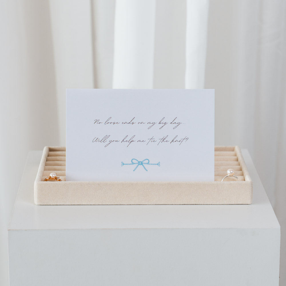 Carte de vœux Demoiselle d'honneur "Tie the knot"